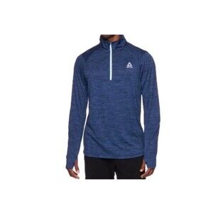 Reebok Men's Trail Quarter-Zip Active Pullover Sweatshirt Blue Size 2XLarge NWT